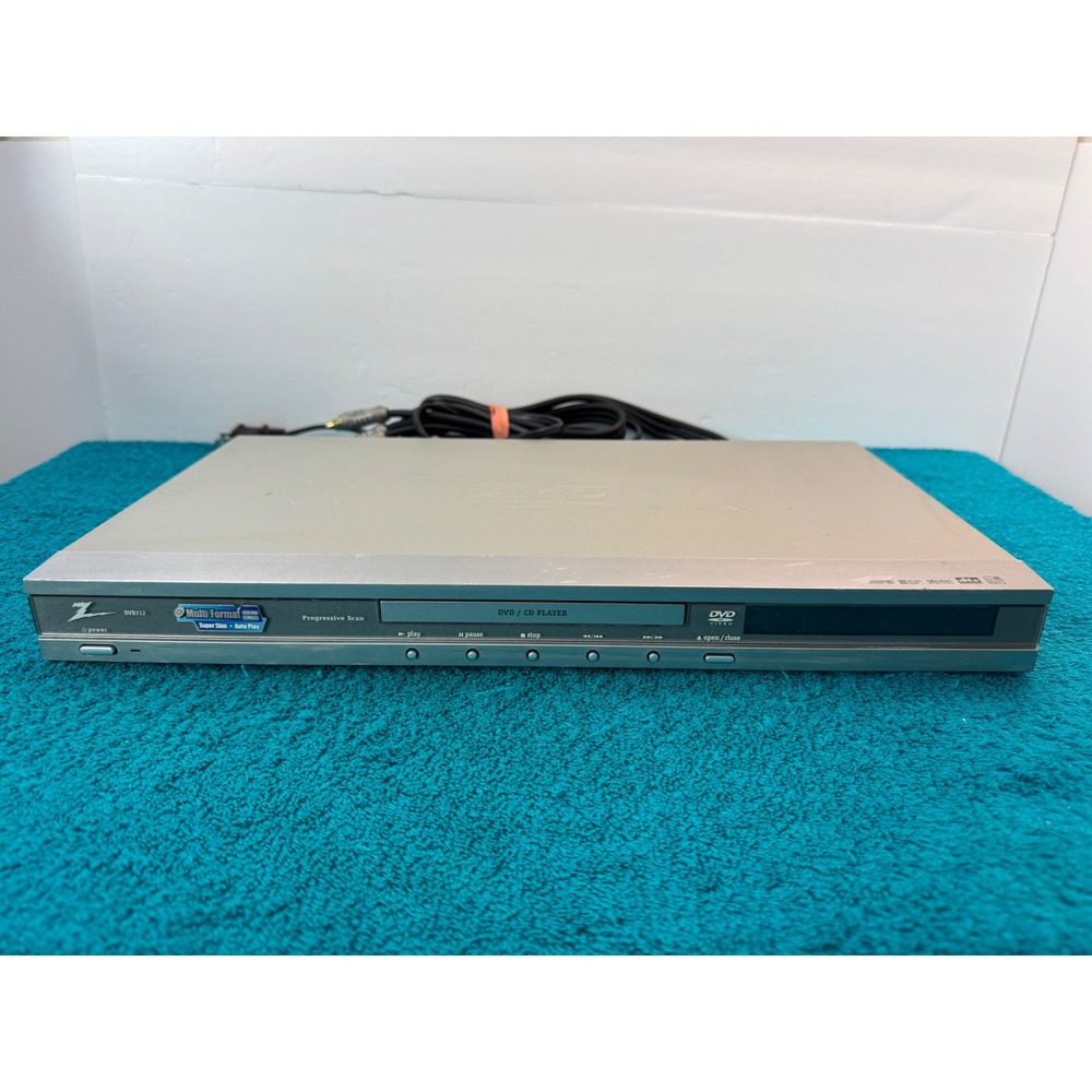 Zenith DVB312‎ DVD CD Player Progressive Scan Silver Super Slim - No Remote